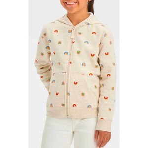 NEW size 14 Girls' Zip-Up Fleece Hoodie Sweatshirt - Cat & Jack